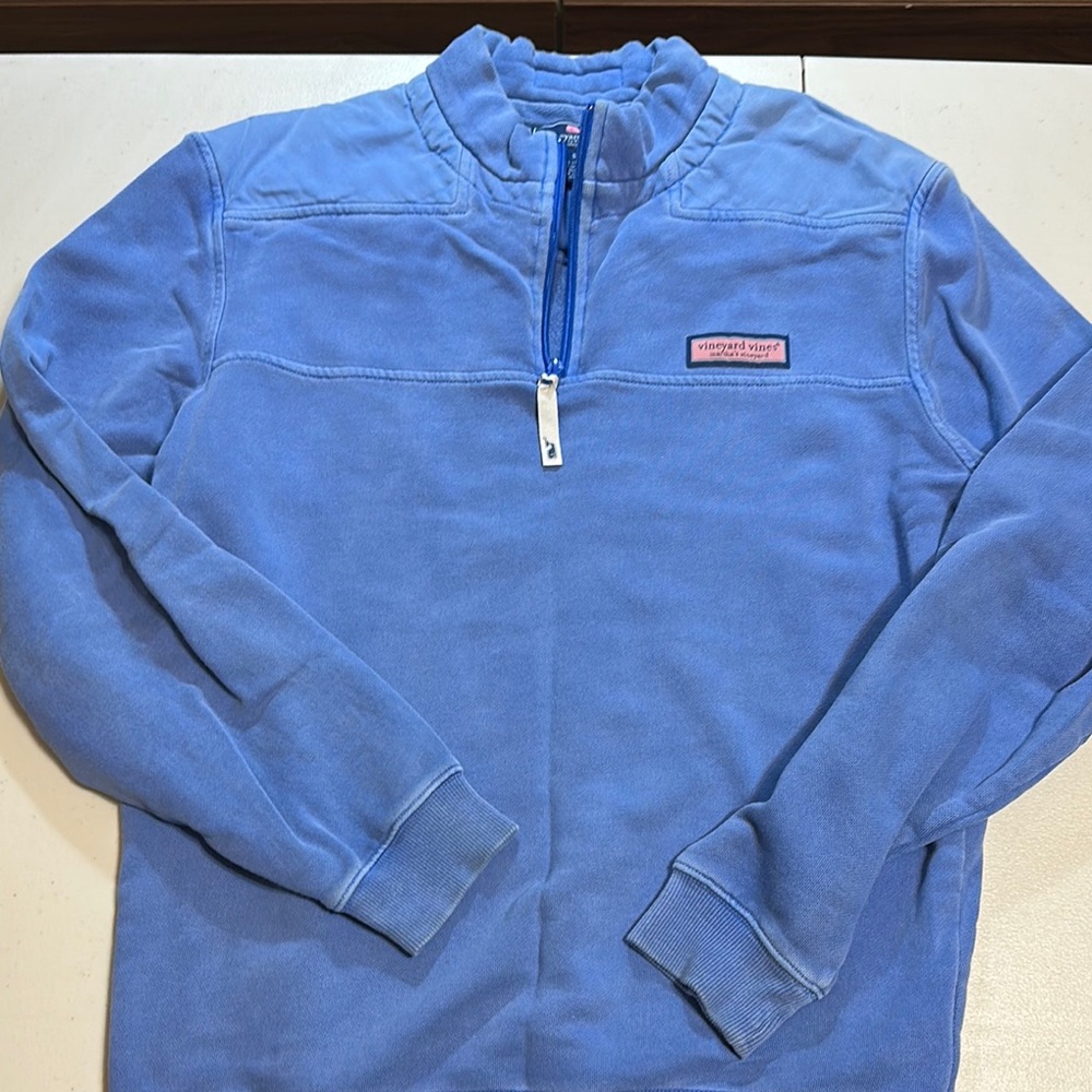 GUC Vineyard Vines Martha’s Vinyard Blue Zip Up Sweater in size Small